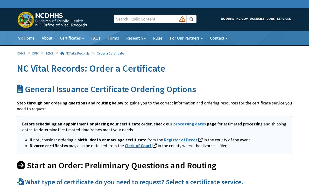 Shelby resident lookup view of the North Carolina vital records order page